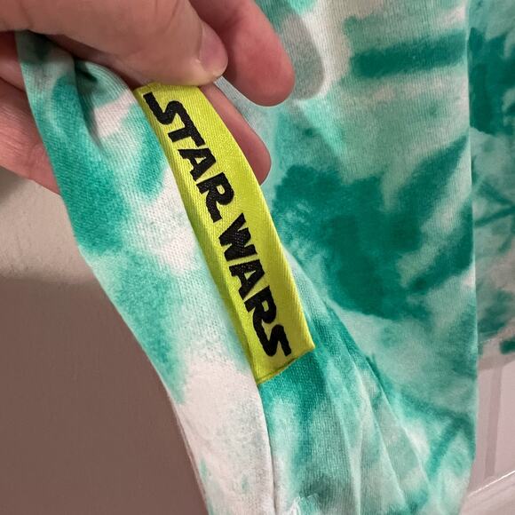 NEW Disney Star Wars Grogu Mandalorian Tie Dye T-Shirt Green - Picture 5 of 7